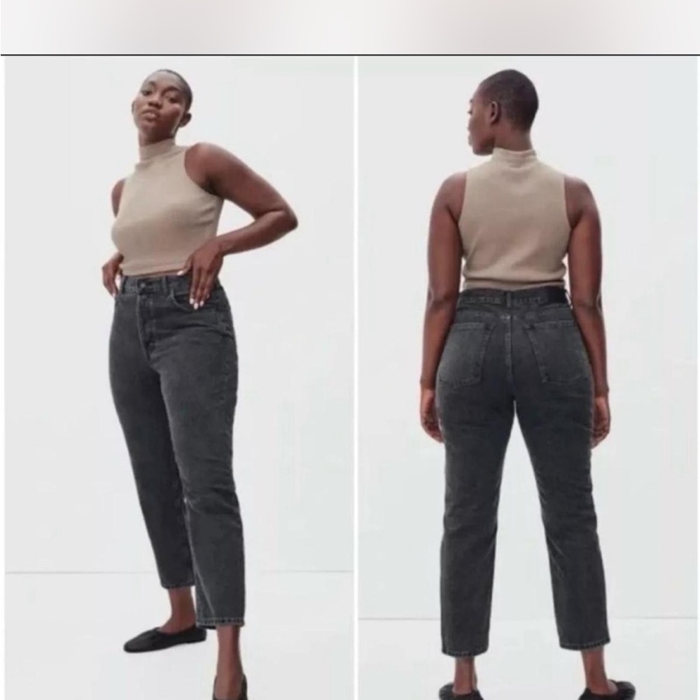 Everlane Women's Charcoal Straight Leg Jeans